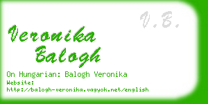 veronika balogh business card